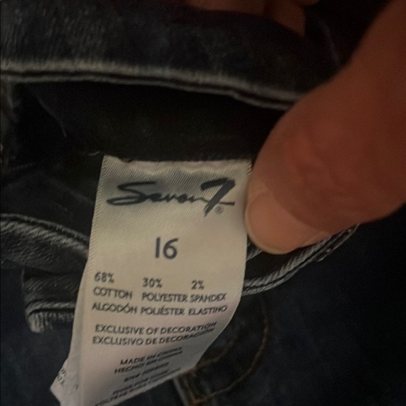 Seven7 Blue Skinny Jeans with Modern Fading size 16 - Picture 3 of 7